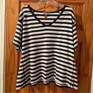 I.E. Relaxed Striped Shirt, Size 3X
